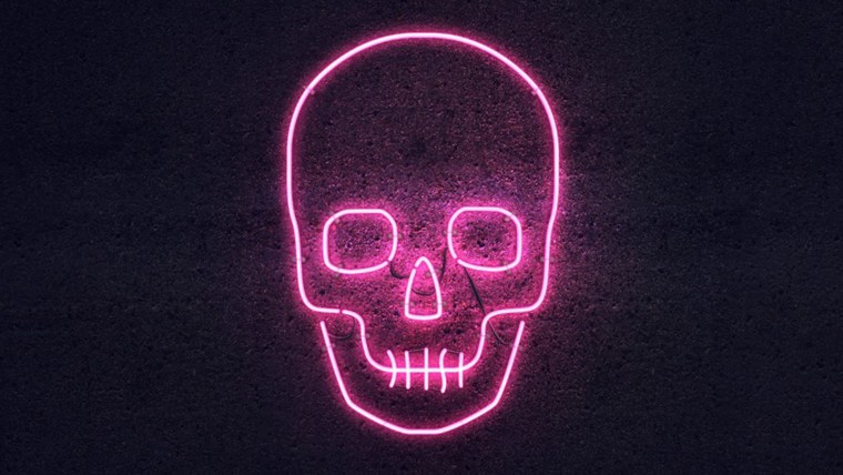 Неоновый череп