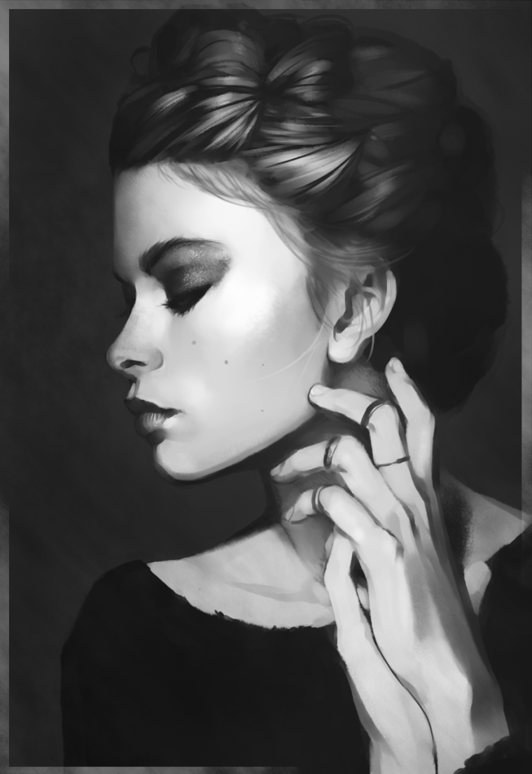 Красивая женщина рисунок