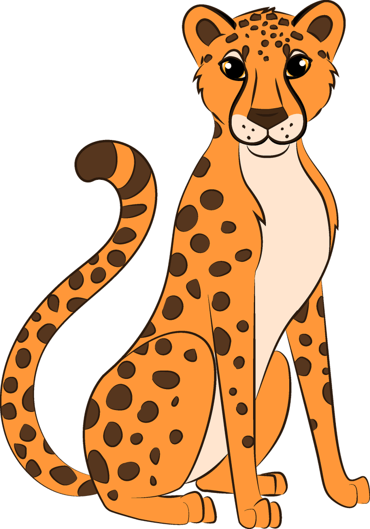 Леопард контур