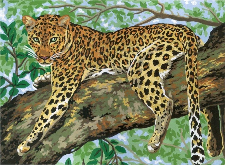 Силуэт сидящей пантеры