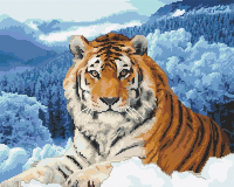 Алмазная мозаика тигр 40х50 тигр QA 202970