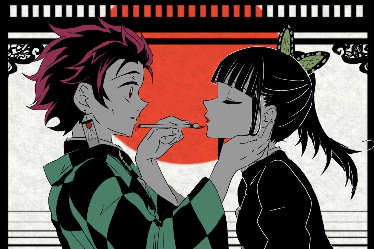 Танджиро Камадо и канао Цуюри любовь