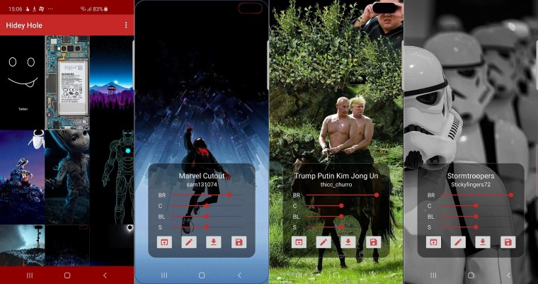 Обои с вырезом под камеру s10 Plus
