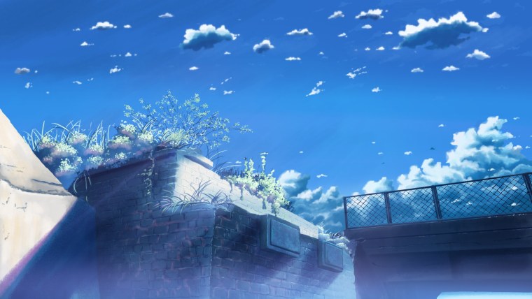 Синий фон аниме