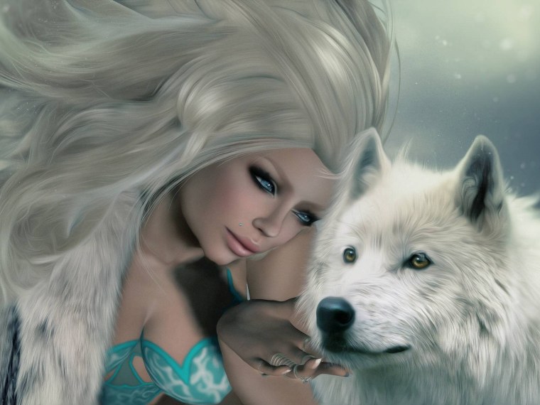 Волчьи глаза у девушки