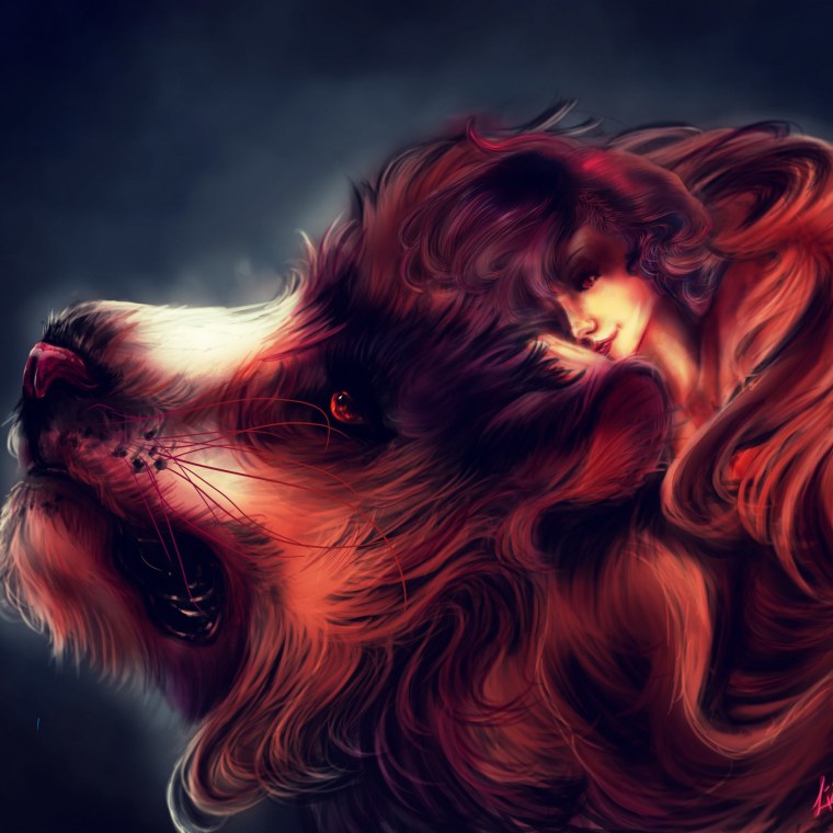 Девушка Лев арт