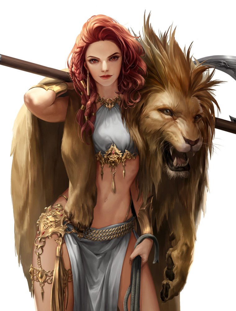 Воительница со львом
