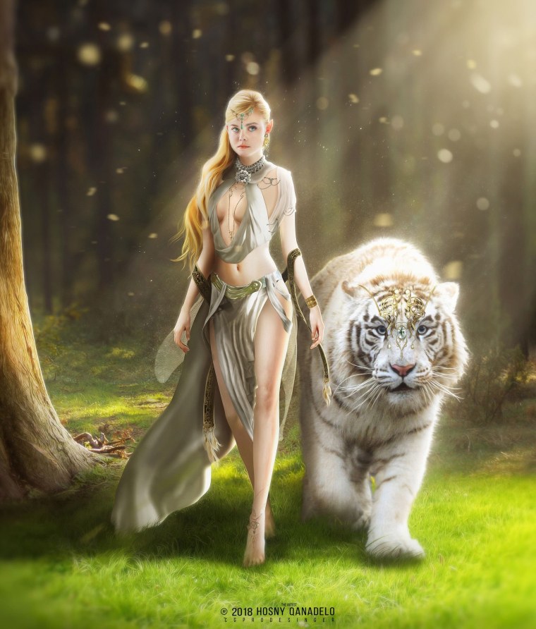 Тигр и девушка