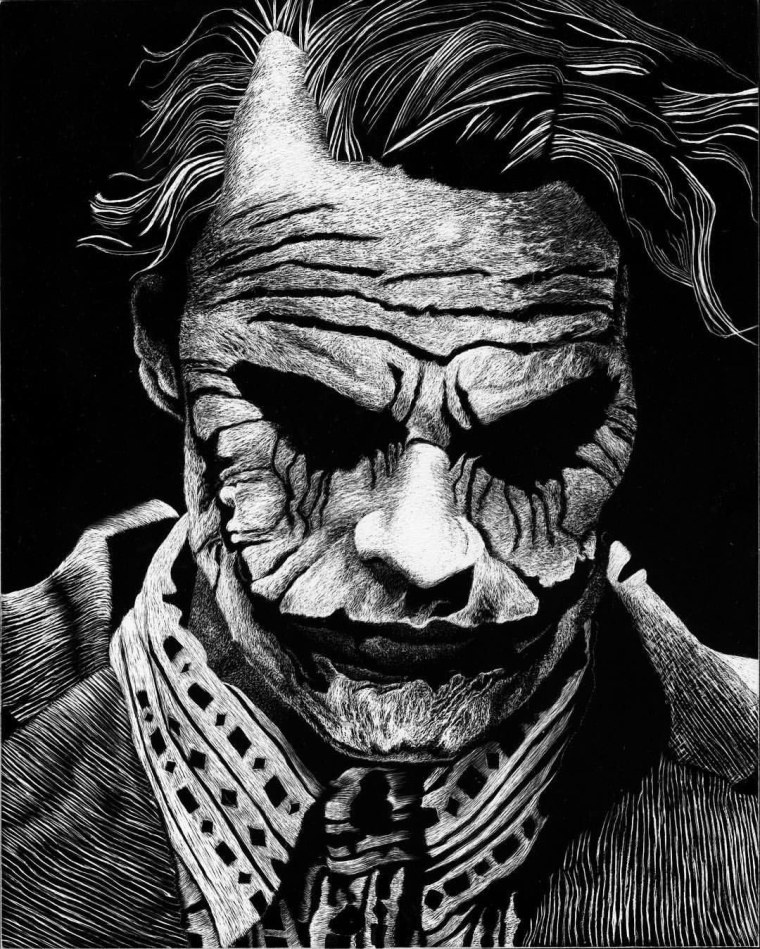 Джокер карандашом Хоакин Феникс