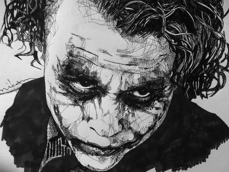 Джокер арт чб