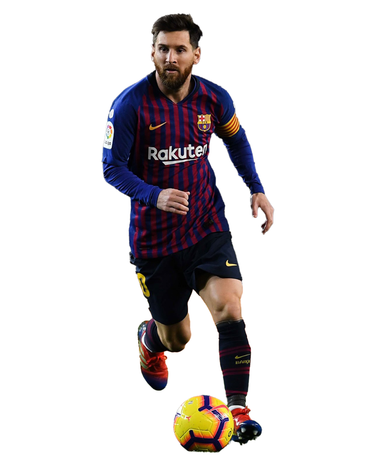 Лионель Месси на белом фоне