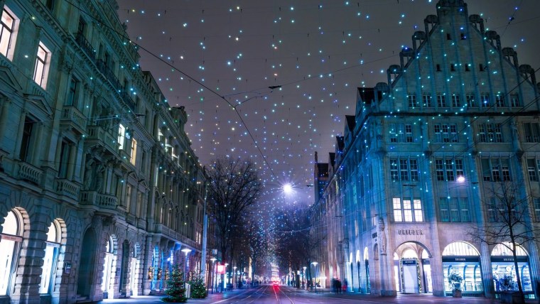 Цюрих улицы Рождество