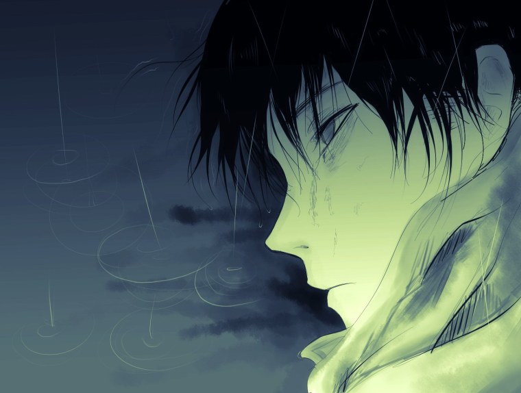 Обои аниме грусть пацаны