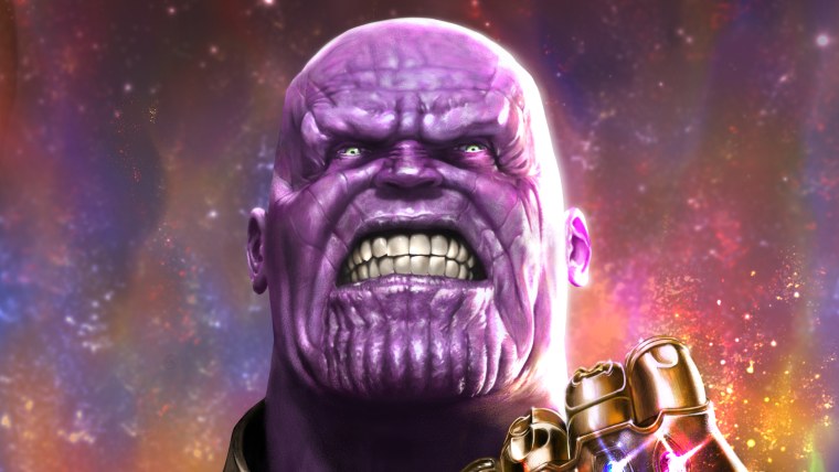 Танос с перчаткой бесконечности 4к