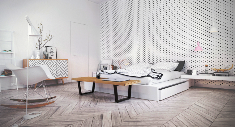 Скандинавские обои в интерьере