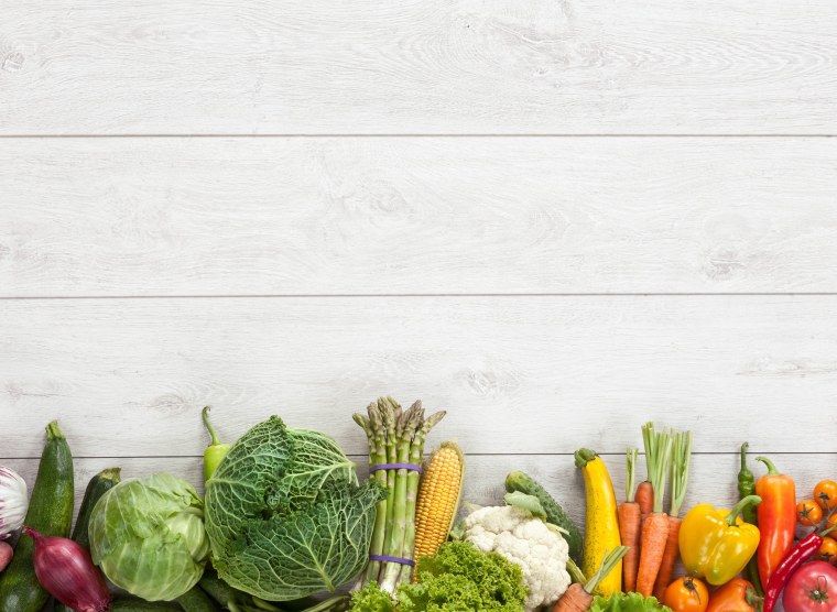 Овощи на Светлом фоне