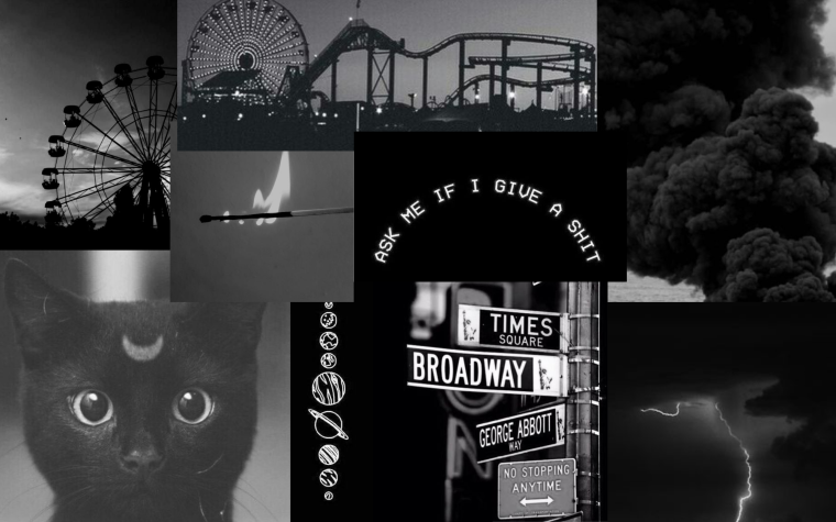 Надписи на черном фоне