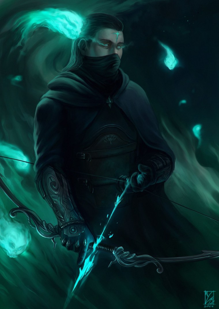 Темный Эльф лучник арт