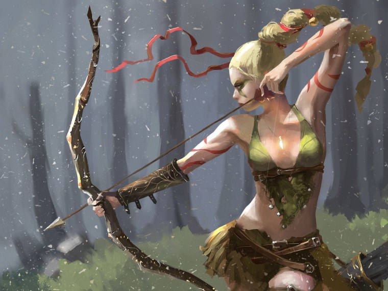 Эльфийка Рин лучница