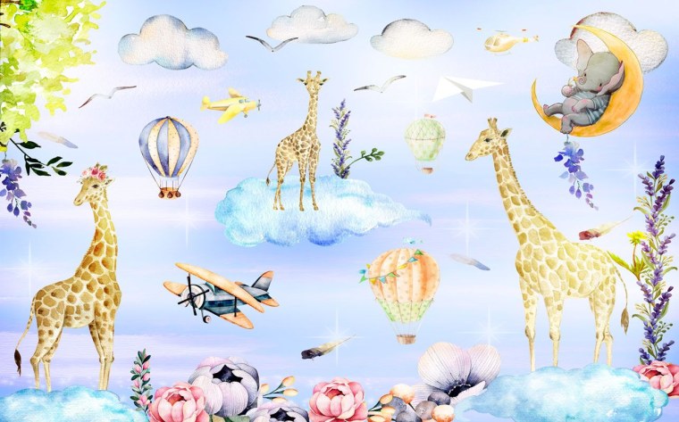 Обои в детскую животные
