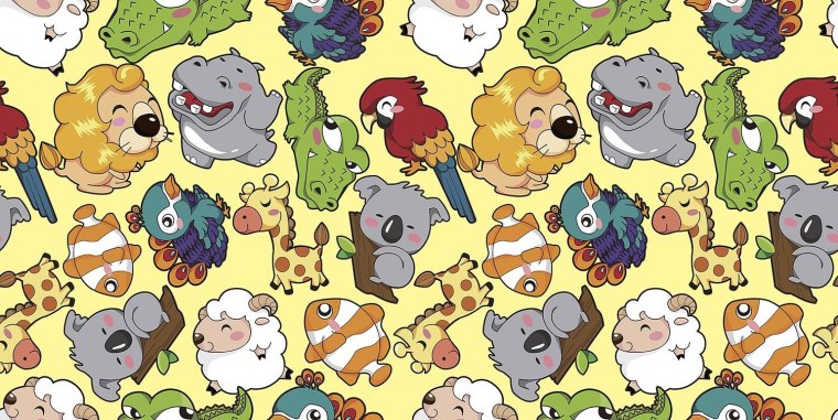 Фон с мультяшными животными