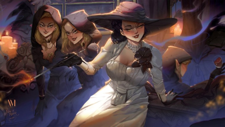 Леди Димитреску Resident Evil Art