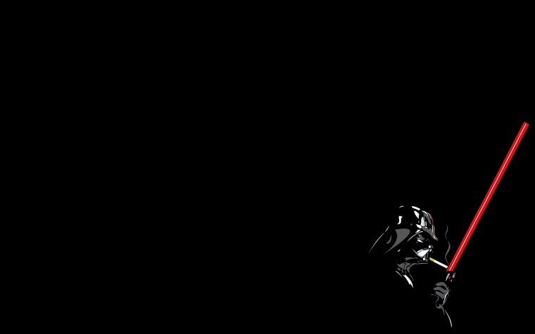 Дарт Вейдер прикуривает от светового меча