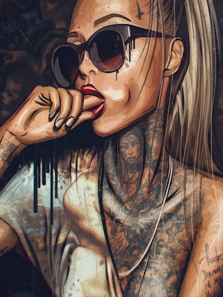 Обои на телефон нарисованные девушки