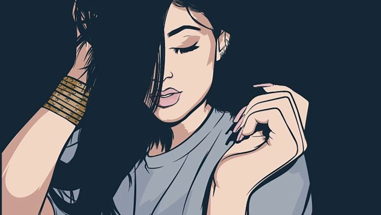 Девочка брюнетка рисунок