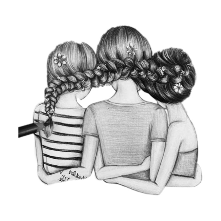 Подруги рисунок