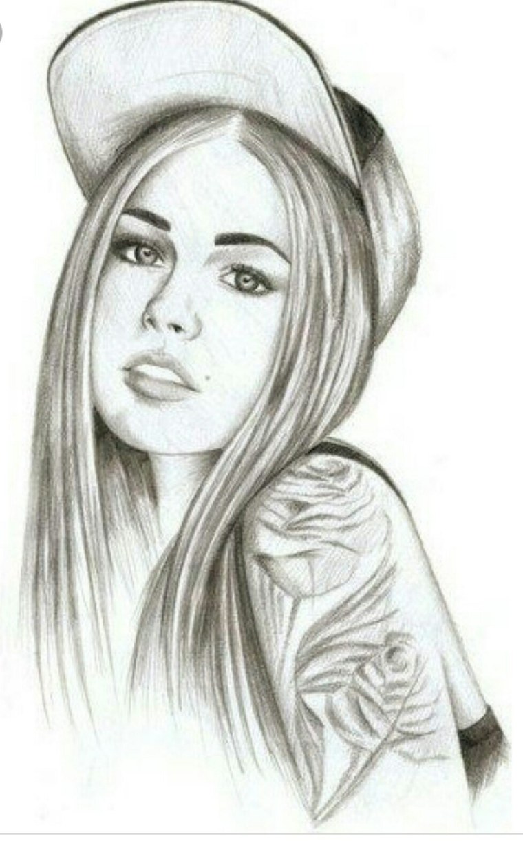 Картинки для срисовки девушки