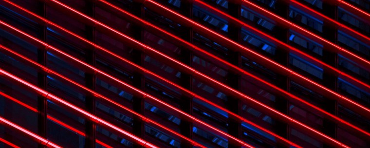 Красно синий неон