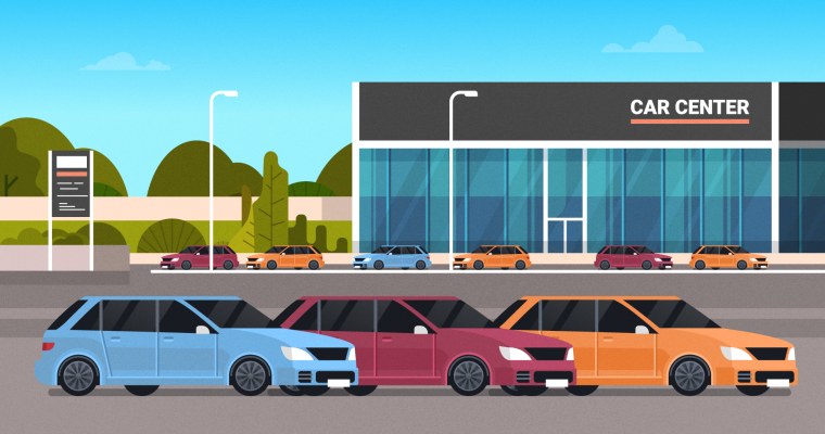 Нарисовать автосалон