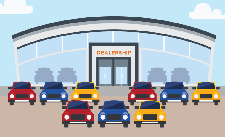 Автосалон Векторная иллюстрация