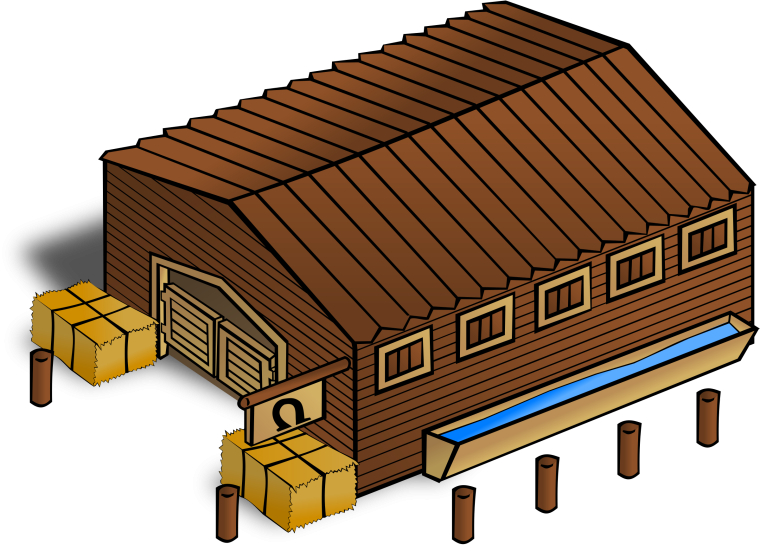 Изображение коровника для детей