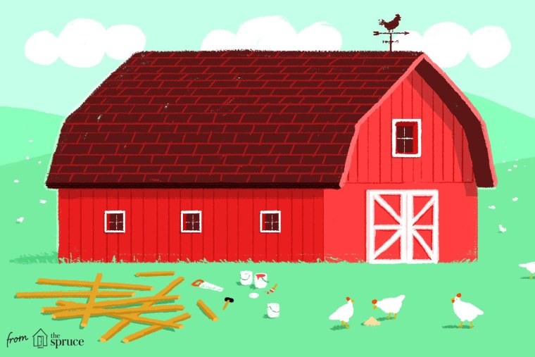 Красный сарай из мультика