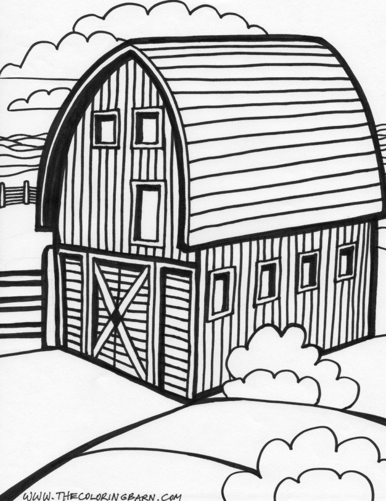 Сарай раскраска для детей