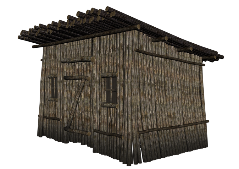 Сарай на белом фоне