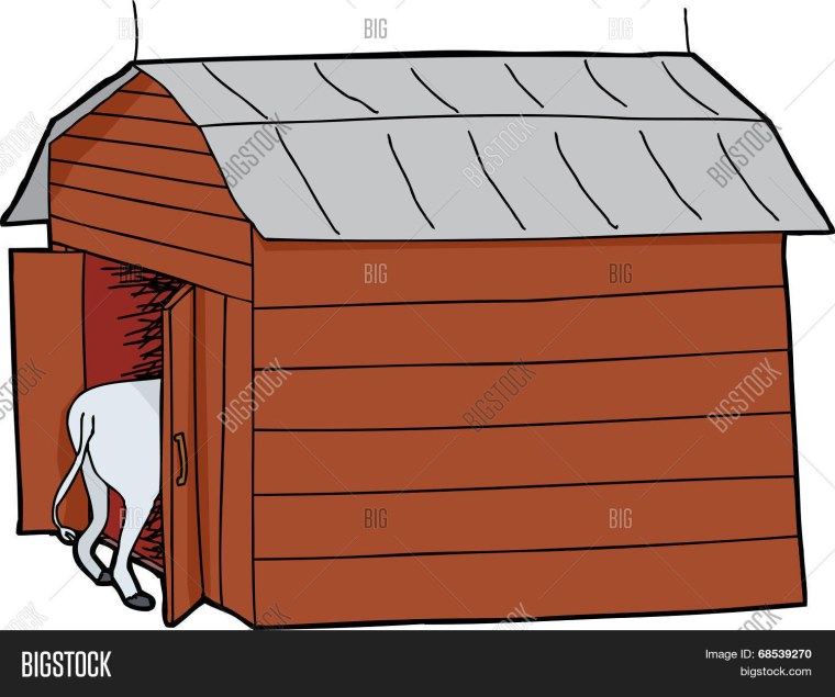 Корова в сарае рисунок