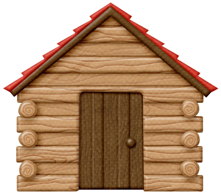 Мультяшный деревянный домик