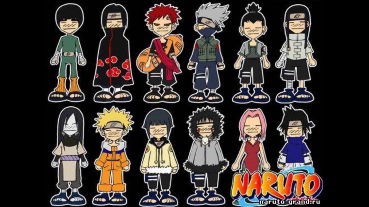 Наклейки Наруто Чиби Акацуки