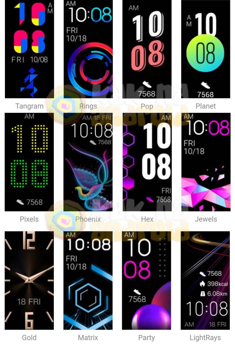 Honor Band 5 циферблаты