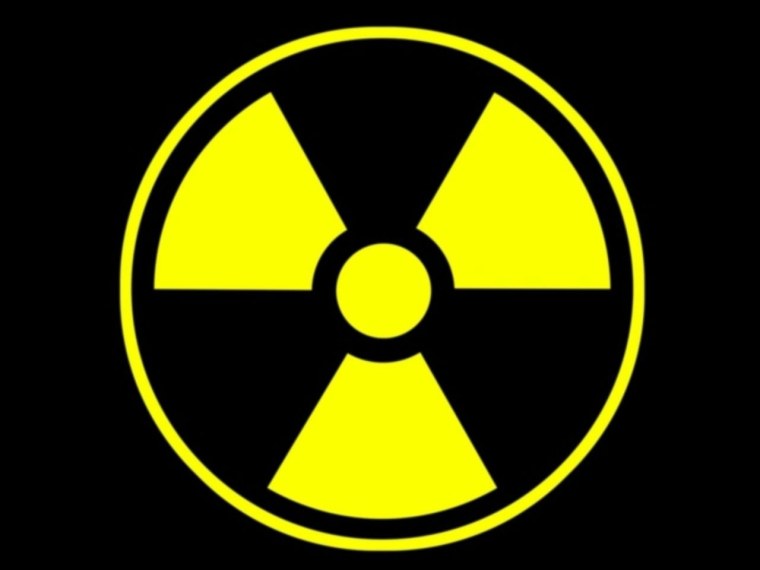 Caution radiation logo