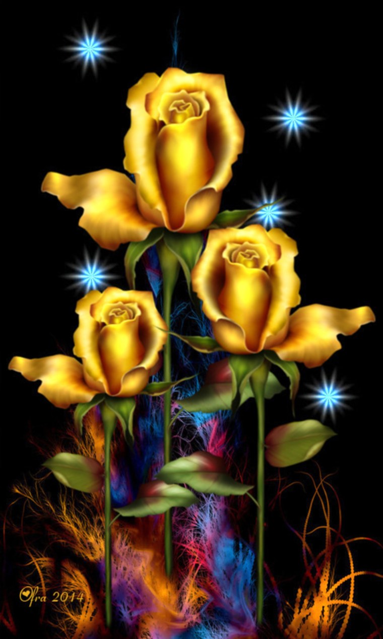 Переливающиеся цветы