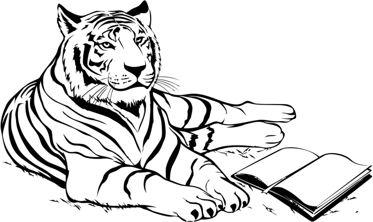 Тигр для раскрашивания