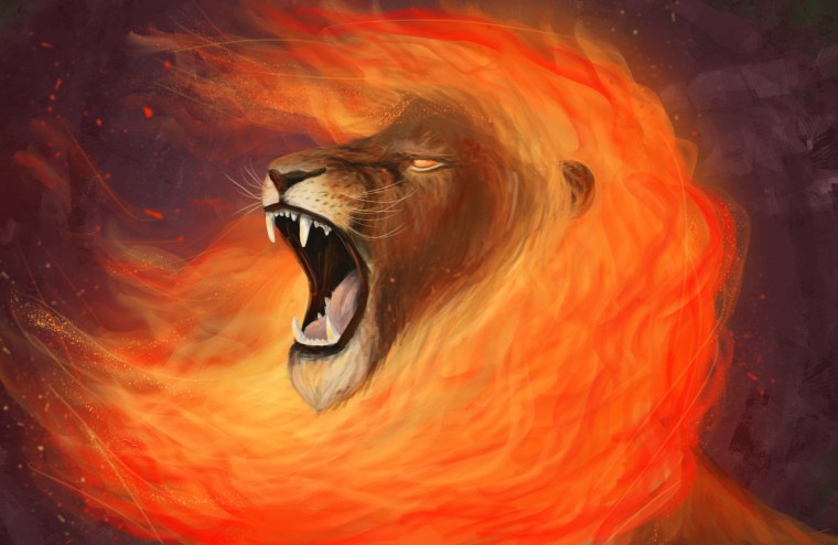 Лев с огненной гривой