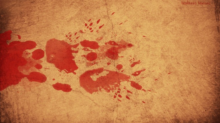 Кровавые подтеки на черном фоне