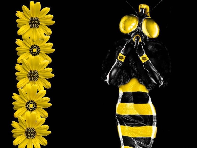 Желто черная реклама