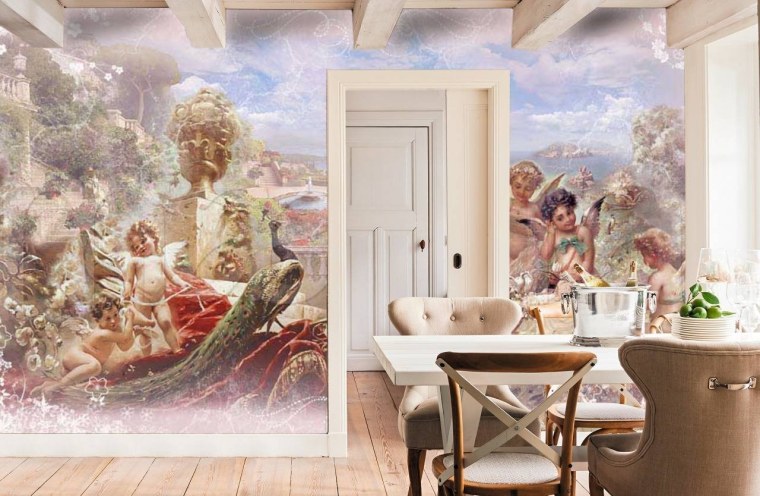 Фрески Апплико в интерьере