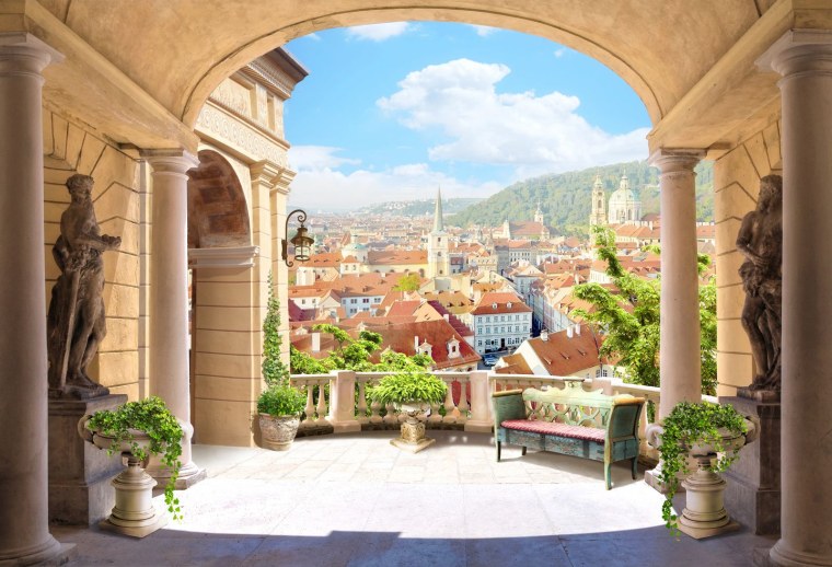 Фреска на стену вид с балкона